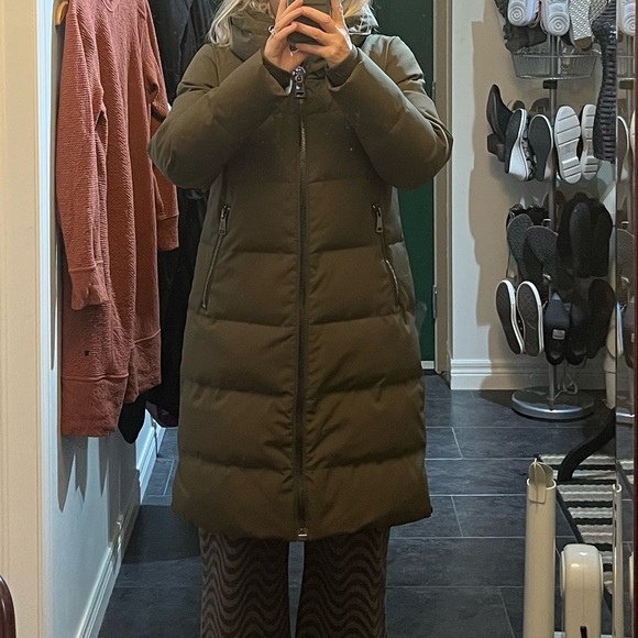DKNY puffer parka olive army green S - Picture 14 of 14
